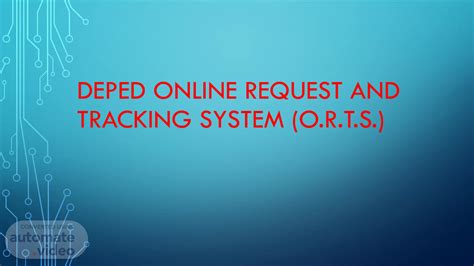 deped online request and tracking system login|About .